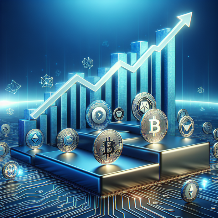 Up trend Technical graph of Bitcoin (BTC-USD) in futuristic concept, BITI ETF is a Bitcoin short fund for investors betting against Bitcoin.