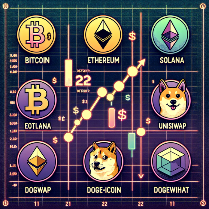 Crypto Price Analysis 10-22 BITCOIN: BTC, ETHEREUM: ETH, SOLANA: SOL, DOGECOIN: DOGE, UNISWAP: UNI, DOGWIFHAT: WIF, ARTIFICIAL SUPERINTELLIGENCE ALLIANCE: FET - CryptoDaily